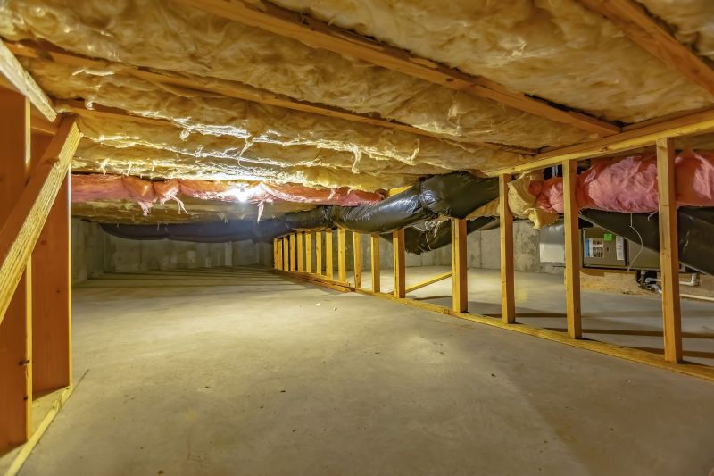 Completed Crawlspace with Sealed Vents and Insulation